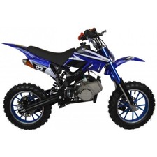 REDUCED ZIPPER 50CC PETROL MINI KIDS DIRT MOTORBIKE - BLUE