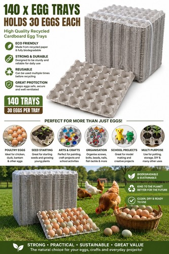 Cardbord egg trays 140 pcs - egg,