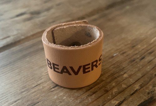 Leather scout woggle beaver - woggle,