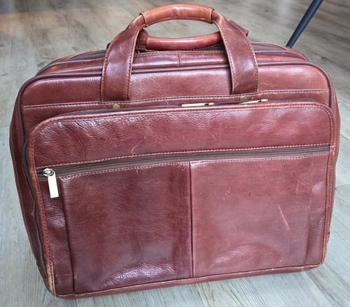 Vintage handmade brown genuine - vintage,