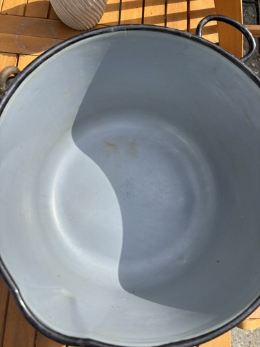 Vintage enamel jam pan