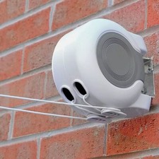 30M Retractable Clothes Reel Double Washing Line Wall Mounted Outdoor Drying New