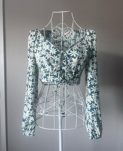 Zara green white yellow floral - green/white/yellow,