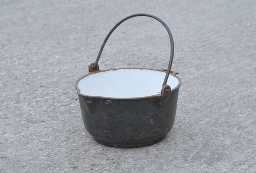 Vintage iron boiler old cast - iron,