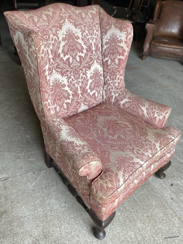 Wing back upholstered armchair - wing,