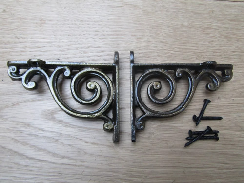 Shelf brackets cast iron brass - shelf,