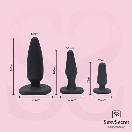 Set anal butt plug - set,