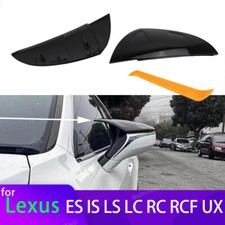 2x Black F SPORT design Side Mirror cover Caps for Lexus ES IS LS LC RC RCF UX