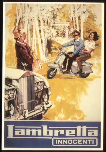 Modern postcard lambretta - postcard:,