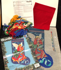 Bucilla Needlepoint Kit Heavenly Angel Christmas Stocking #60728 Vintage 1994