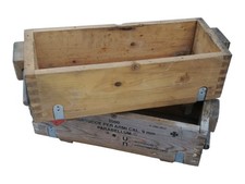 2x Ex Army Military Wooden Box