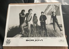 Bon Jovi Band Hand Signed  Photo Alec Jon Such Card Keep The Faith Mercury 1993