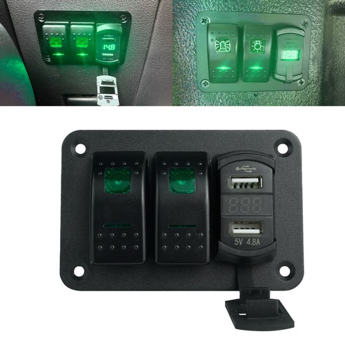 Gang 12v led green - 12v,