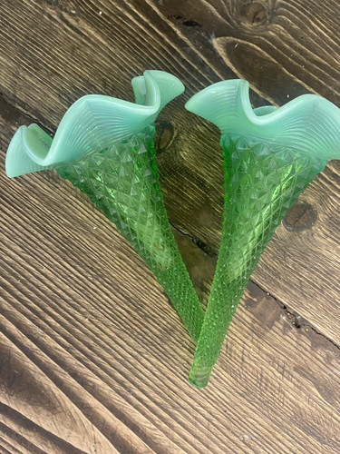 Vintage epergne green - vintage,