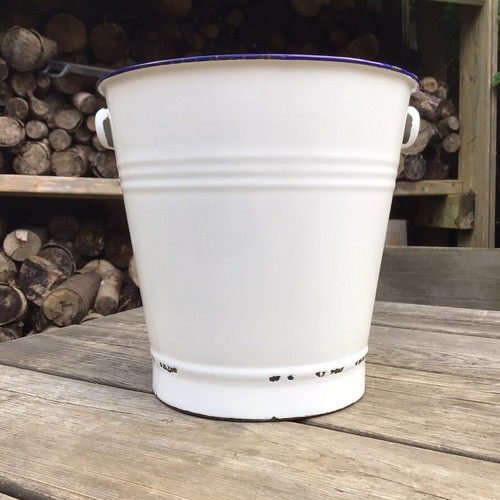 Old vintage white - white, enamel