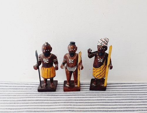 Vintage indian carved wooden - 3,
