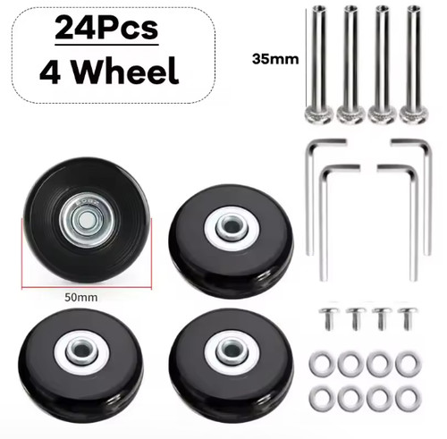 50x18mm luggage wheels - 50x18mm,