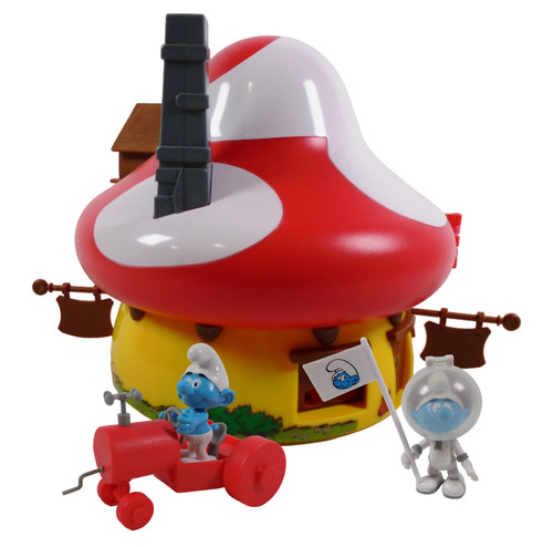 Smurfs house with action - house,