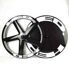 700C Track/Road Bicycle Carbon Fiber Wheelset Front Five Spokes Rear Disc Wheels
