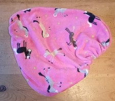 Pink Ponies Small Childs Fleece Saddle Cover Size 12" - 14"