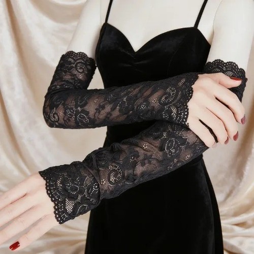 Women elegant long lace - women's,