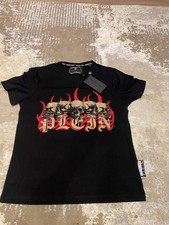 Phillip Plein Mens Rhinestone Tshirt - Black - Large - New