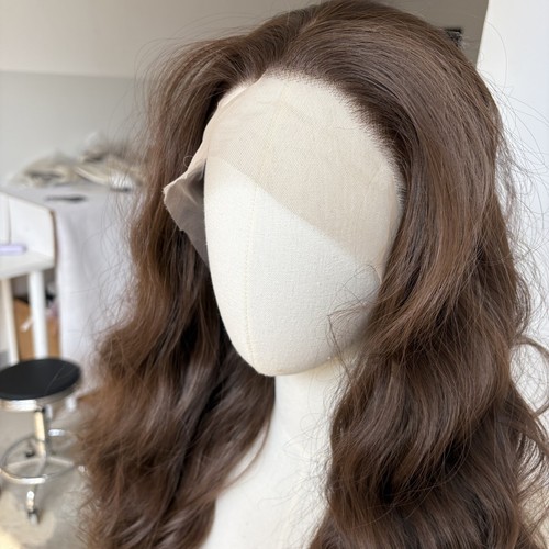 Brown long wavy synthetic hair - synthetic,