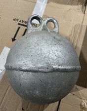 Vintage old metal fishing float buoy 8 in / 20 cm aluminium Gdansk