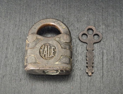 Antique padlock with - antique, key