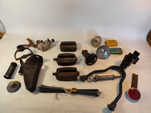 Vintage bike spare parts lot - vintage,
