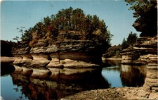 Lone Rock, Winnebago, Dells, Wisconsin River, H. H. Bennett Postcard