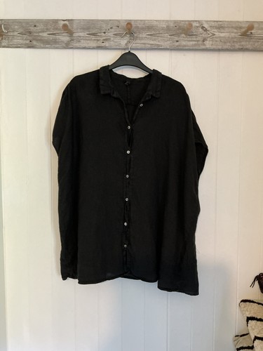 Backstage oska black - black, linen