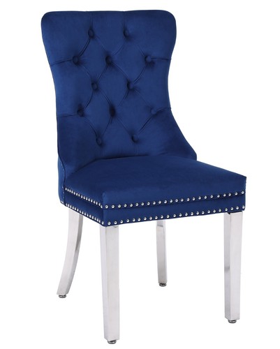 Blue velvet dining - blue, chair