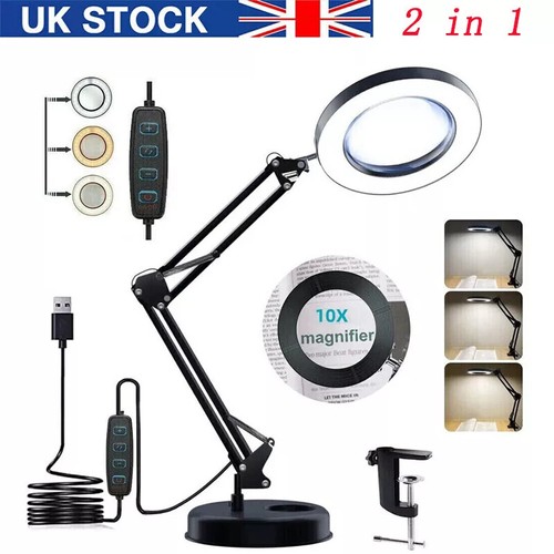 10x magnifying glass desk - glass,