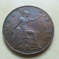 George V One Penny 1912 H