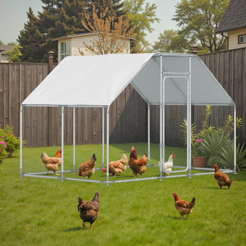 Large metal chicken run - metal,