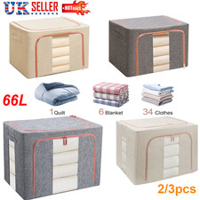 2/3pcs Folding Storage Box 66L