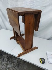 Vintage Solid Wood Drop Leaf Side Table – Folding Gateleg Occasional Table