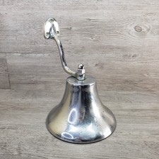 7" Large Ship Bell Bar Wall Hanging Chrome Mounted School Bell Loud QUICK SHIP