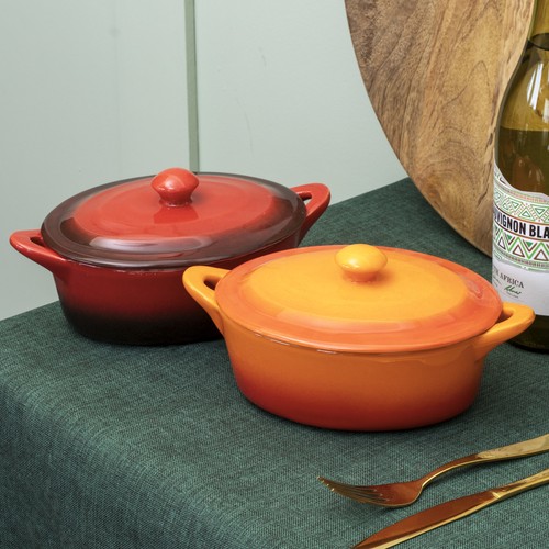 Set ombre stoneware oval - of,