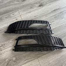 Audi A4 B8.5 2012-2016 S-LINE Front Bumper Honeycomb Foglight Fogs Grills 2x