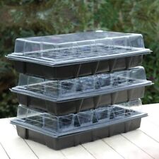 Garden Grow 40 Cell Tray Propagator Plant Seed Cuttings Growing Trays Clear Lid