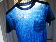 S/M Vtg 70s Blue Blank Paper Thin Burnout Distressed Skate Dogtown 50/50 T-Shirt