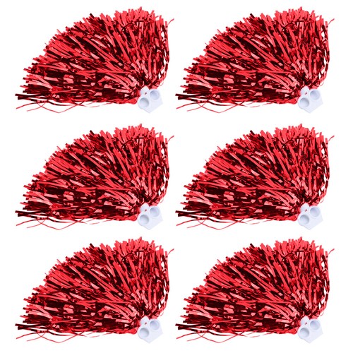 Red cheer pom poms - pom, ring