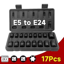 17Pcs 3/8" and 1/2" Drive