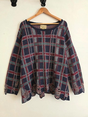 Wildfox plaid knit jumper - knit,