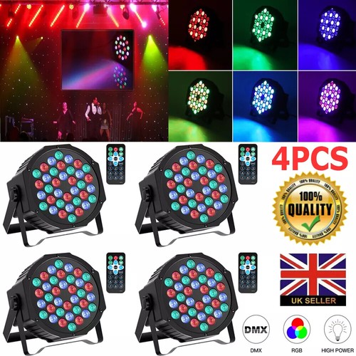 36led rgb par can lights - 4x,