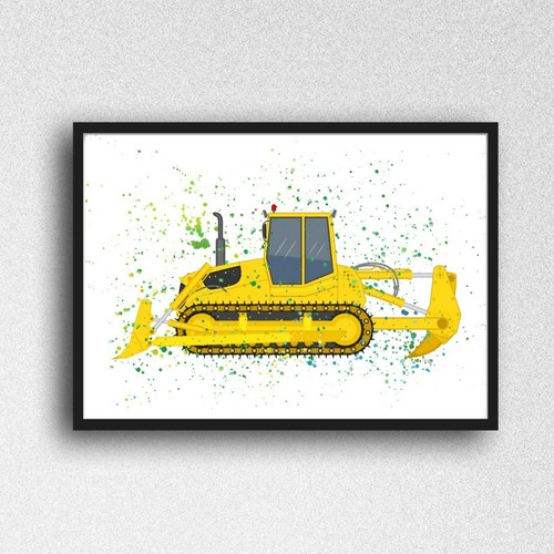 Digger picture nursery bedroom - digger,