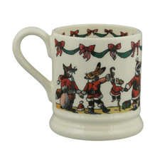 Mug: 1 x 300ml Emma Bridgewater Woodland Santa 1/2 Pint Mug, Ceramic