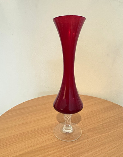 Vintage ruby red art - ruby, glass